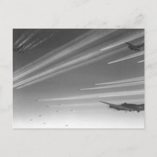 Cartão Postal Fortalezas Voadoras B17 a Caminho do Alvo