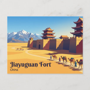 Cartão Postal Forte de Jiayuguan China