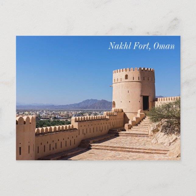 Cartão Postal Forte de Nakhl, Omã (Frente)