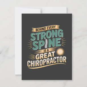 Cartão Postal Forte Design de citação do Excelente Chiropractor
