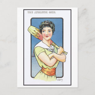 Cartão Postal Forte Série Mulheres #1: Vintage Garota Atlética