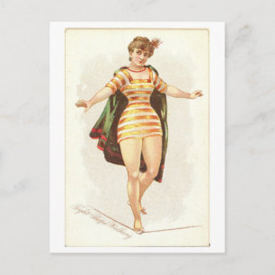 Cartão Postal Forte Série Mulheres #23: Acrobat Vintage