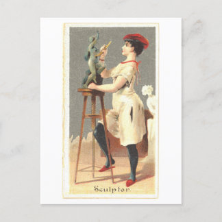 Cartão Postal Forte Série Mulheres #3: Vintage Escultor