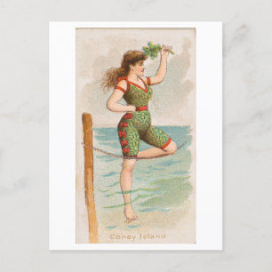 Cartão Postal Forte Série Women #38: Swimmer Vintage