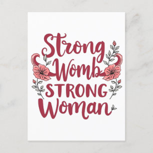 Cartão Postal Forte Womb Forte Mulheres Uterus Empoderamento