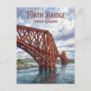 Cartão Postal Forth Bridge Reino Unido