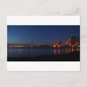 Cartão Postal Forth Bridges da Noite