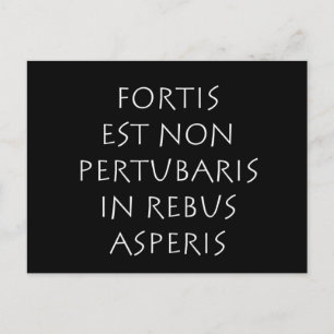 Cartão Postal Fortis est non pertubaris em rebus asperis