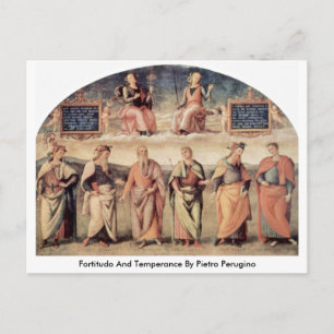 Cartão Postal Fortitudo E Temperatura Por Pietro Perugino