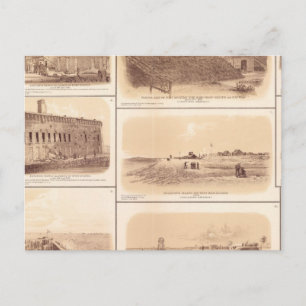 Cartão Postal Forts Sumter & Moultrie, Ilha de Sullivan