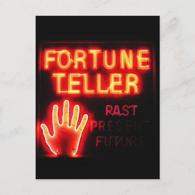 Cartão Postal Fortune Teller - Presente e Futuro Passado (Frente)