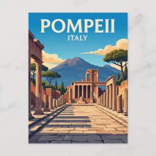 Cartão Postal Fórum de Pompéia Itália