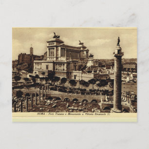 Cartão Postal Fórum de Trajan e Memorial Vittorio Emanuele II