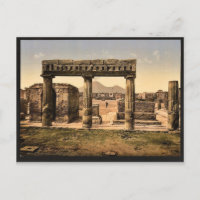 Fórum, Pompeia, Itália, vintage Photochrom