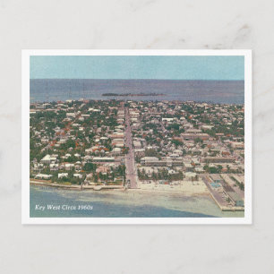 Cartão Postal Foto Aérea Antiga de Key West de cerca de 1960