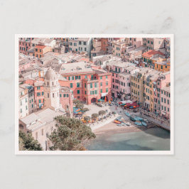Cartão Postal Foto Aérea da Vila Italiana Vernazza Cinque Terre