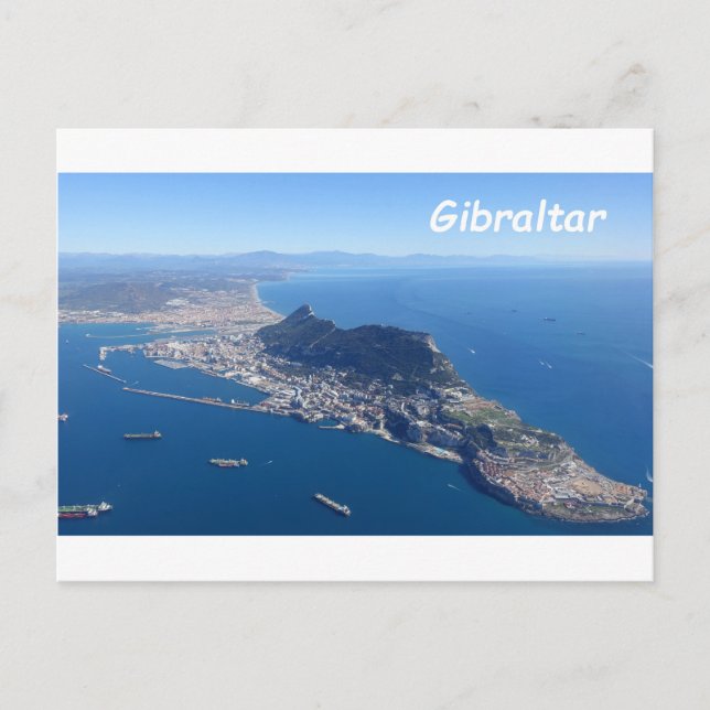 Cartão Postal Foto aérea de Gibraltar (Frente)