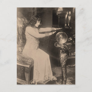 Cartão Postal Foto antiga de 1920 de uma adivinha com bola de cr