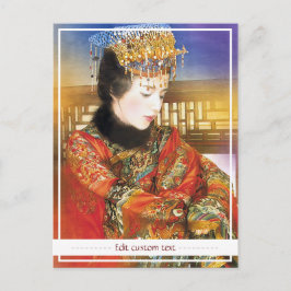 Cartão Postal Foto bonita vibrante de senhora chinesa oriental