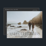 Cartão Postal Foto botânica do Natal 1 stag floral<br><div class="desc">Feliz Natal,  moderno e elegante coloração aquosa seca botânica,  escória floral verde,  terracota e preto,  feriado 1 foto Cartão postal de Natal.</div>