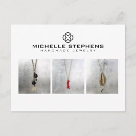 Cartão Postal Foto Branca do Logotipo de Revestimento Moderno Lu