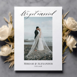 Cartão Postal Foto: Cartaz de anúncio de casamento