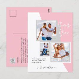 Cartão Postal Foto Collage OBRIGADO VOCÊ Casamento/Bebê/Formando