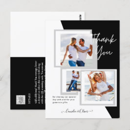 Cartão Postal Foto Collage OBRIGADO VOCÊ Casamento/Bebê/Formando