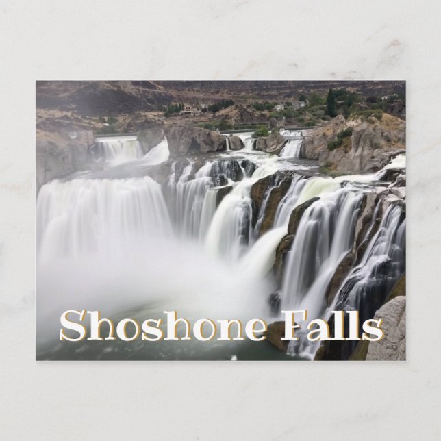 Cartão Postal Foto da Cachoeira Shoshone Falls com Longa Exposiç (Frente)
