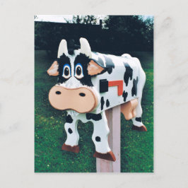 Cartão Postal Foto da caixa de correio de vaca engraçada