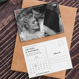Cartão Postal Foto da câmera de vídeo Casamento Salve a data