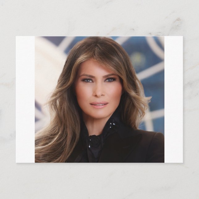 Cartão Postal Foto da Casa Branca Oficial Melania Trump (Frente)
