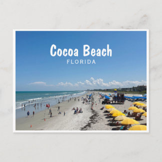 Cartão Postal Foto da cena da praia da Flórida, Cocoa Beach