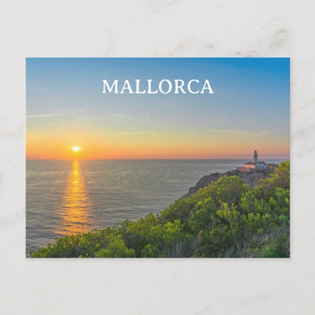 Cartão Postal Foto da Costa de Maiorca Espanha (Frente)