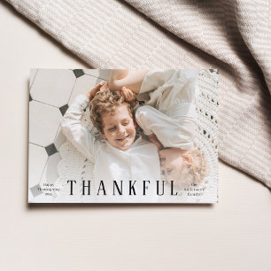 Cartão Postal Foto da família Ação de Graças Feliz Agradecim