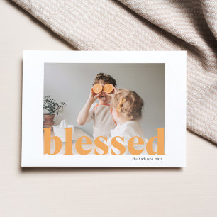 Cartão Postal Foto da família   Cartão-postal de Ação de Graças 