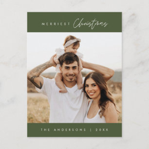 Cartão Postal Foto da família de Natal mais feliz, Cozy moderno