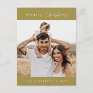 Cartão Postal Foto da família de Natal mais feliz, Cozy moderno