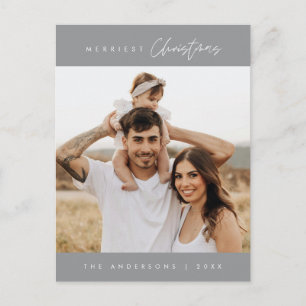 Cartão Postal Foto da família de Natal mais feliz, Cozy moderno