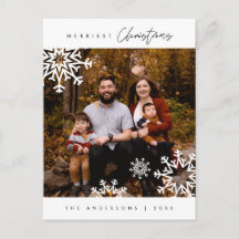 Foto da família de Natal mais feliz e minimalista 