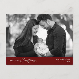 Cartão Postal Foto da família de Natal mais feliz, felicidade co