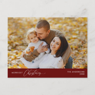 Cartão Postal Foto da família de Natal mais feliz, Felicidade de