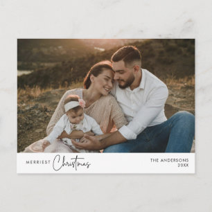 Cartão Postal Foto da família de Natal mais feliz, Felicidade de