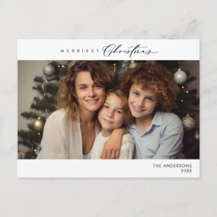 Cartão Postal Foto da família de Natal mais feliz, Felicidade de