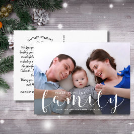 Cartão Postal Foto da família de Natal ou Anos novos Feliz