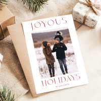 Foto da família de Natal Red Elegant de Férias Joy