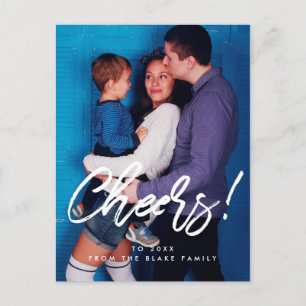 Cartão Postal Foto da família Modern New Year