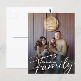 Cartão Postal Foto da família personalizada simples