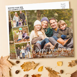 Cartão Postal Foto da Feliz Família de Ação de Graças do Escotei