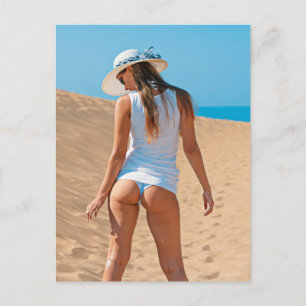 Cartão Postal Foto da Garota Tushy Bikini